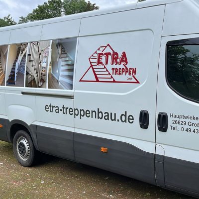 Etra Treppen – Fahrzeugbeschriftung