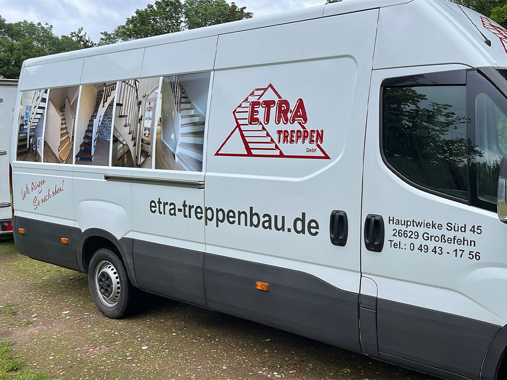 ETRA Treppenbau - Fahrzeugbeschriftung