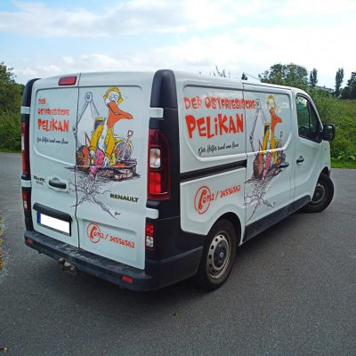 Der Ostfriesische Pelikan – Fahrzeugbeschriftung
