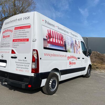 Polsterei Beyen – Fahrzeugbeschriftung