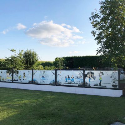 Poolumrandung  – Glasdekorfolie