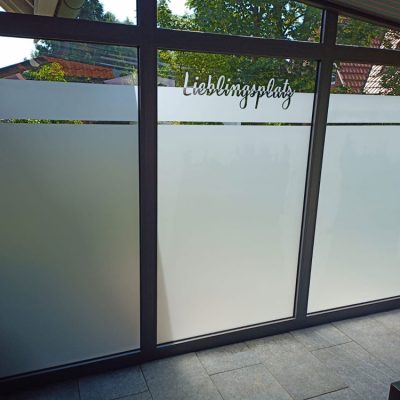 Wintergarten  – Glasdekorfolie