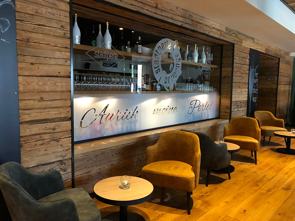 Stadtperle – Fensterbeschriftung